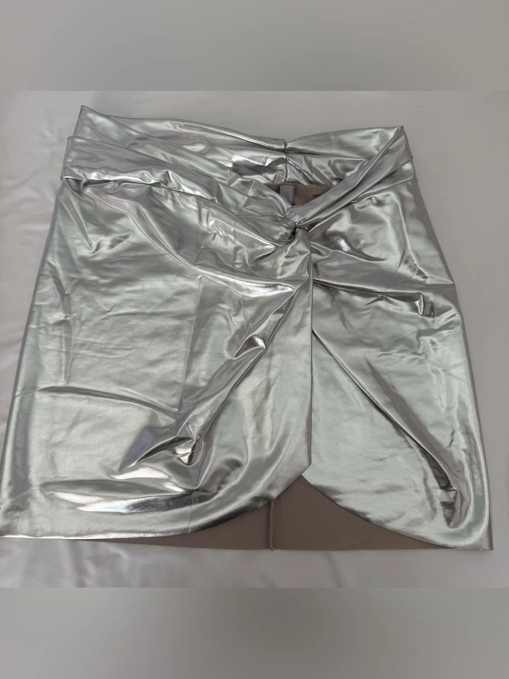Skims Metallic Swim Mini Sarong Nickel Size 2x